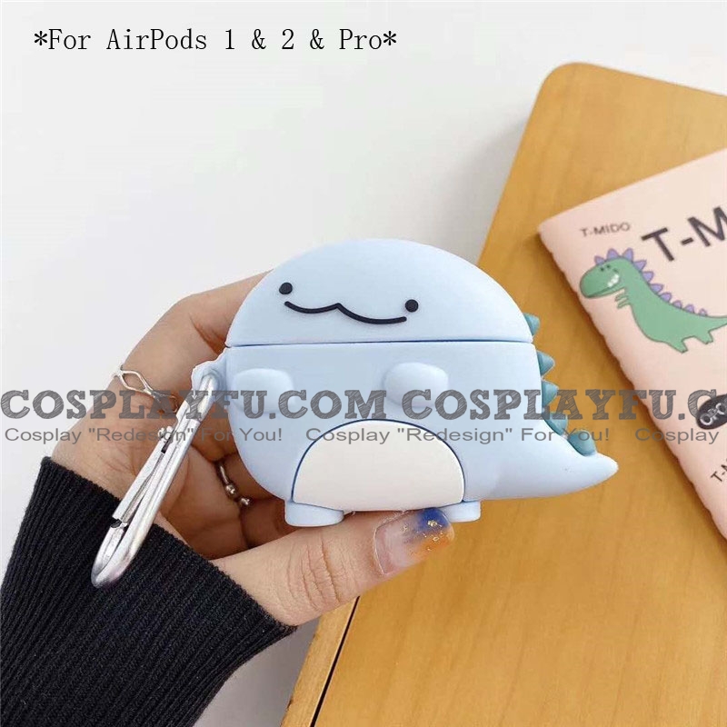 Lovely ブルー Dinosaur | Silicone Case for Apple AirPods 1, 2, Pro コスプレ